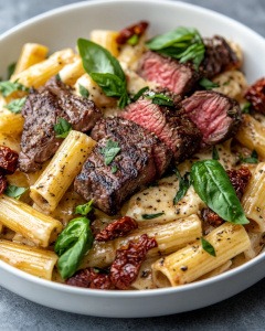 suggestion de plat cuisiné bœuf braisé et cannellonis au basilic
