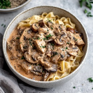suggestion de plat cuisiné tagliatelles aux champignons
