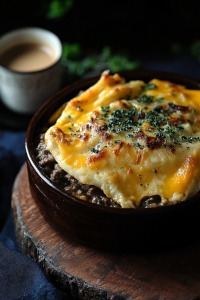 plat cuisiné de hachis gratiné